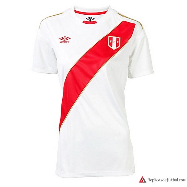 Camiseta Seleccion Perú Mujer Primera equipación 2018 Blanco